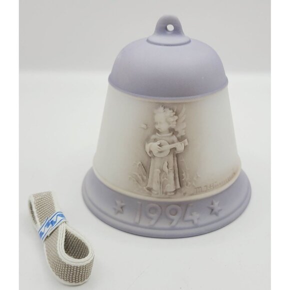 M.J. Hummel 1994 Christmas Bell Ornament Goebel Germany Porcelain Angel - Picture 1 of 10